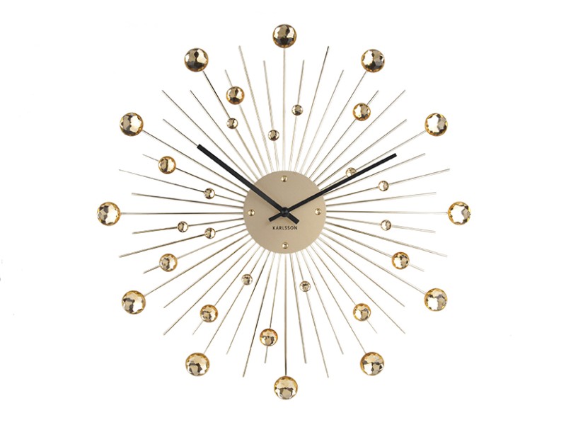 Wall Clock Sunburst Large KA4859 Silver