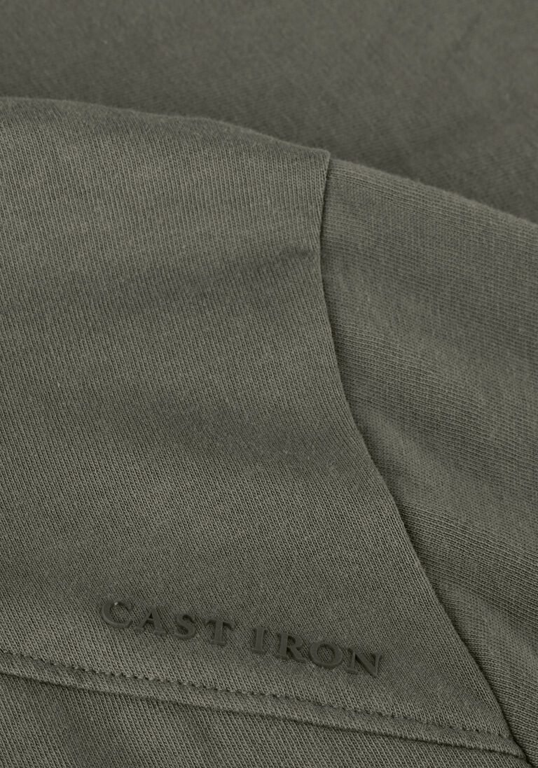 CAST IRON groene cast iron t-shirt short sleeve r-neck heavy co jersey regular fit