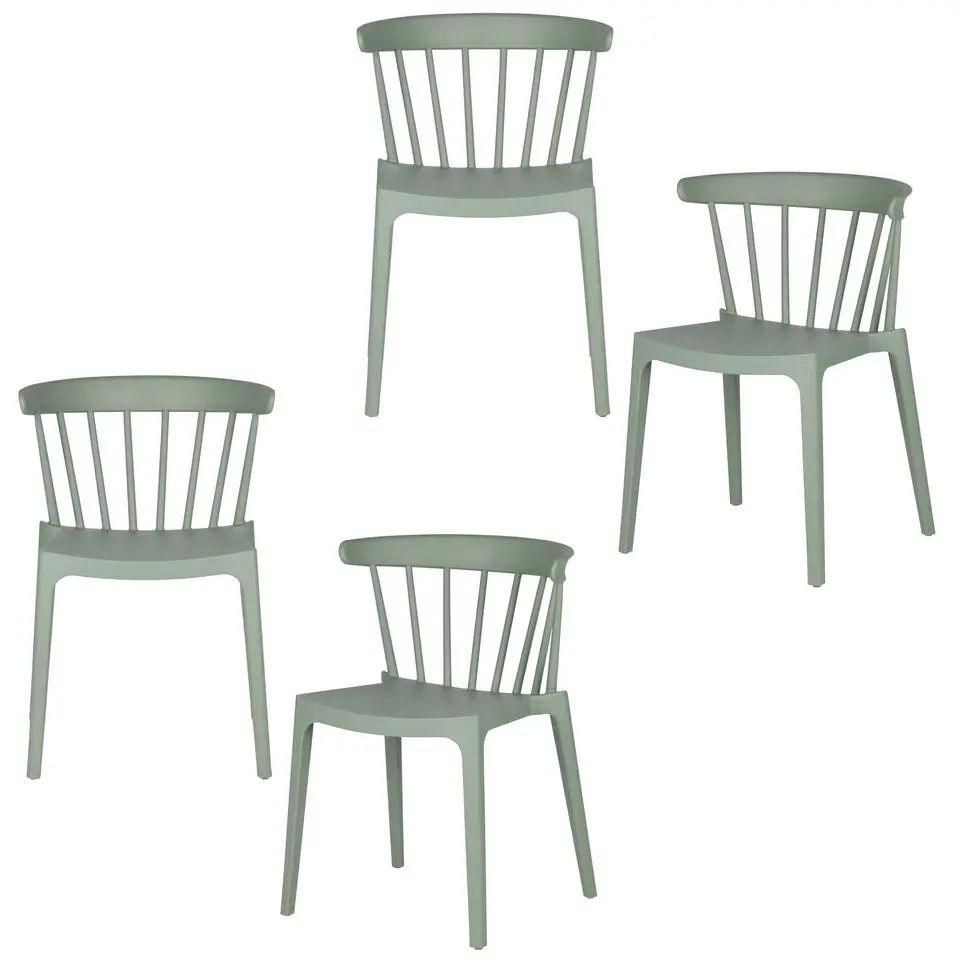 WOOOD Bliss Tuinstoelen - Kunststof - Jadegroen - Set van 4