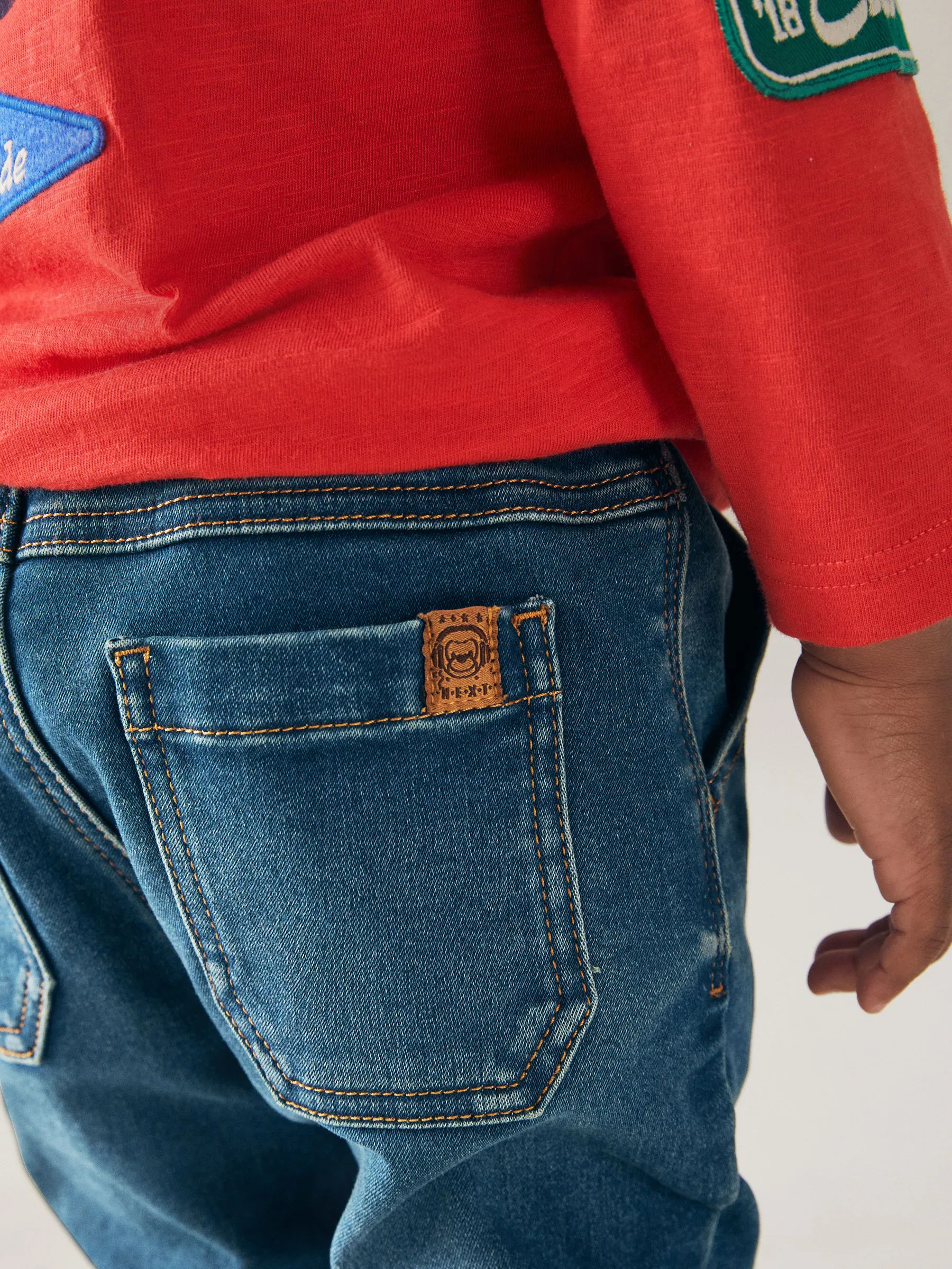 Vintage wassing - Superzachte jeans met stretch en elastische taille (3 mnd-7 jr)