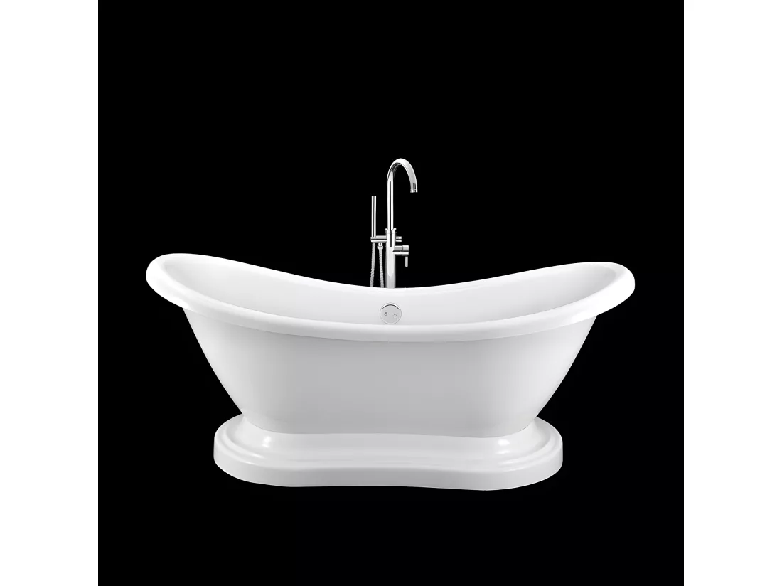 Baignoire ancienne rétro sur socle DARLINGTON Blanche 175 cm