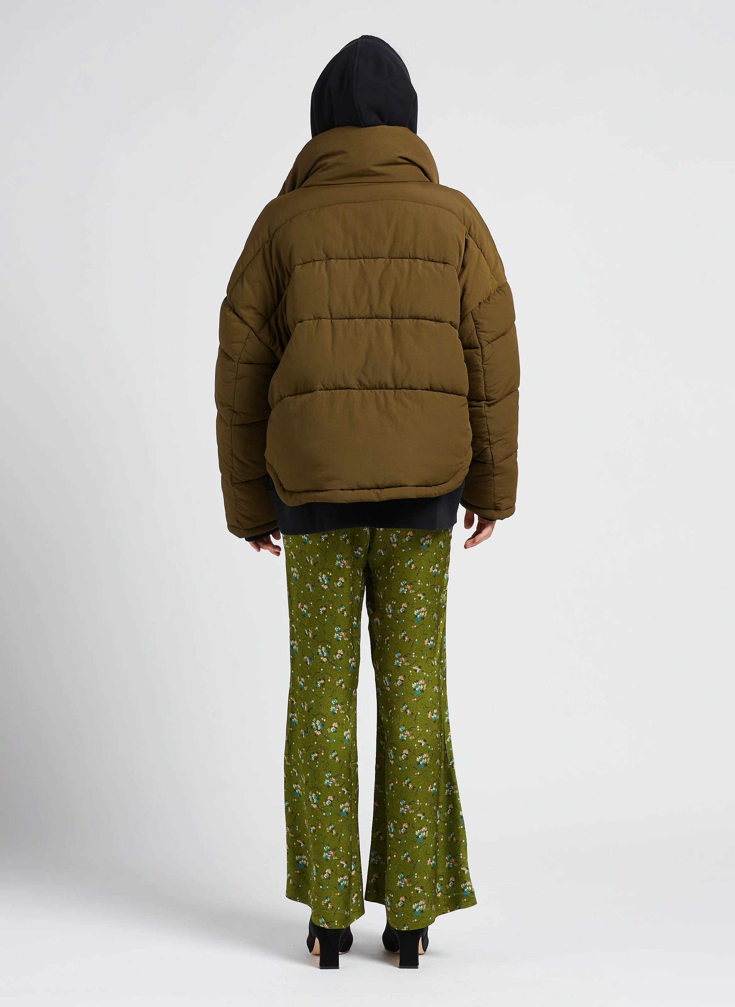 Doudoune oversize col montant| Kaki