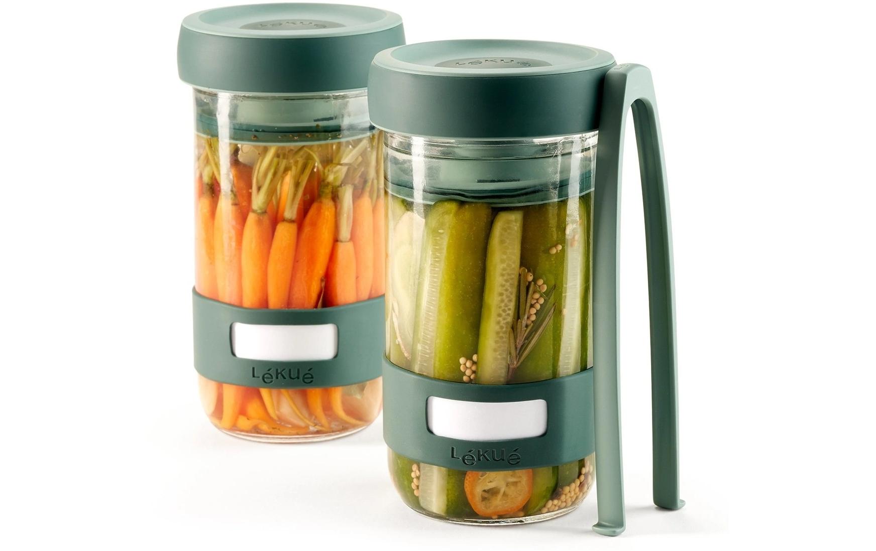 Fermentationsglas 700 ml, Glas, Blau, 2 StückFermentier Set