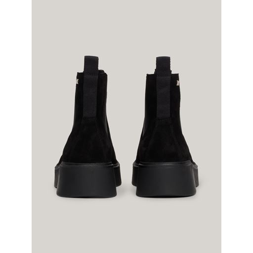 Tommy Hilfiger Suede Tonal Chunky Chelsea Ankelstøvler, Black, 40