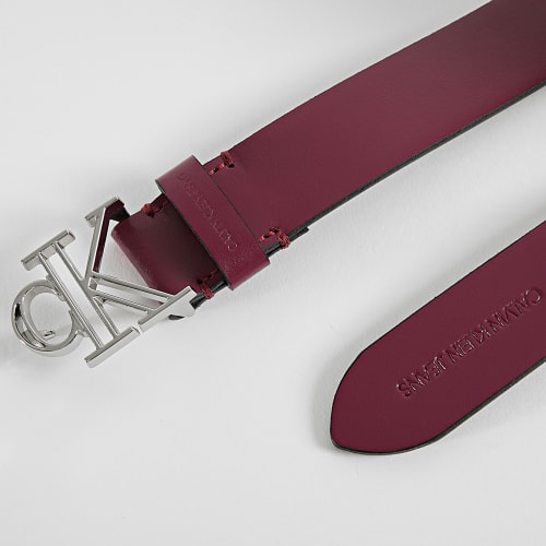 Ceinture Femme Outline Mono Plaque 8291 Prune Noir