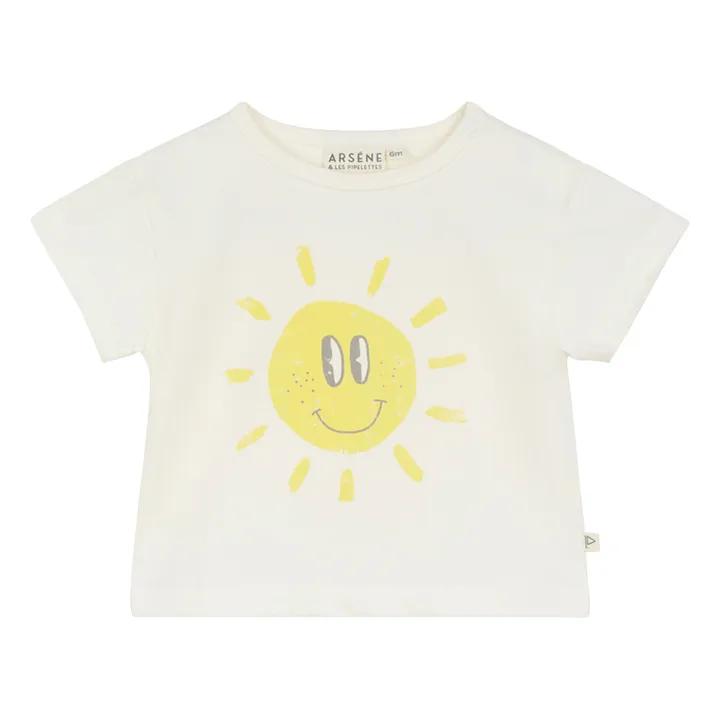 Arsène et Les Pipelettes T-Shirt Flori Coton Bio | Ecru