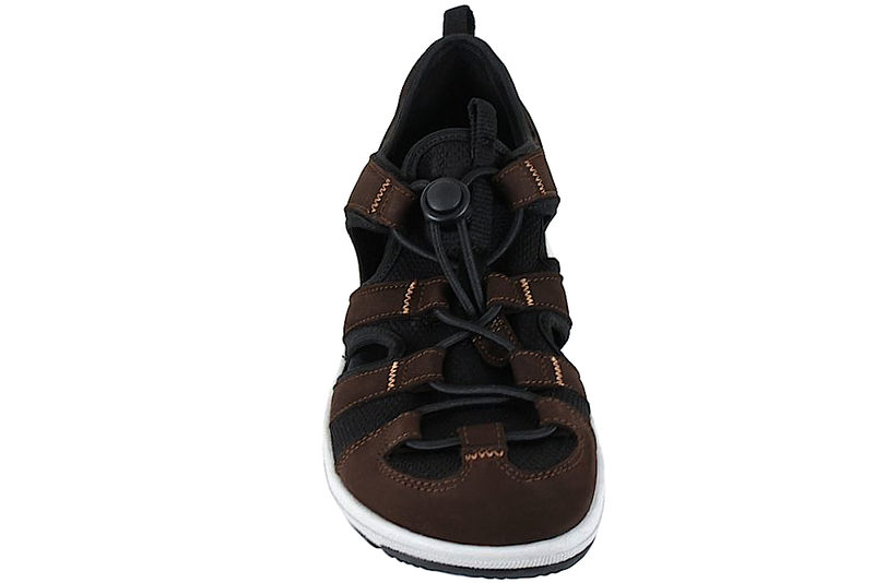 NEW FEET TRAVE SANDAL I BRUNT NUBUCK MED LUKKET TÅ
