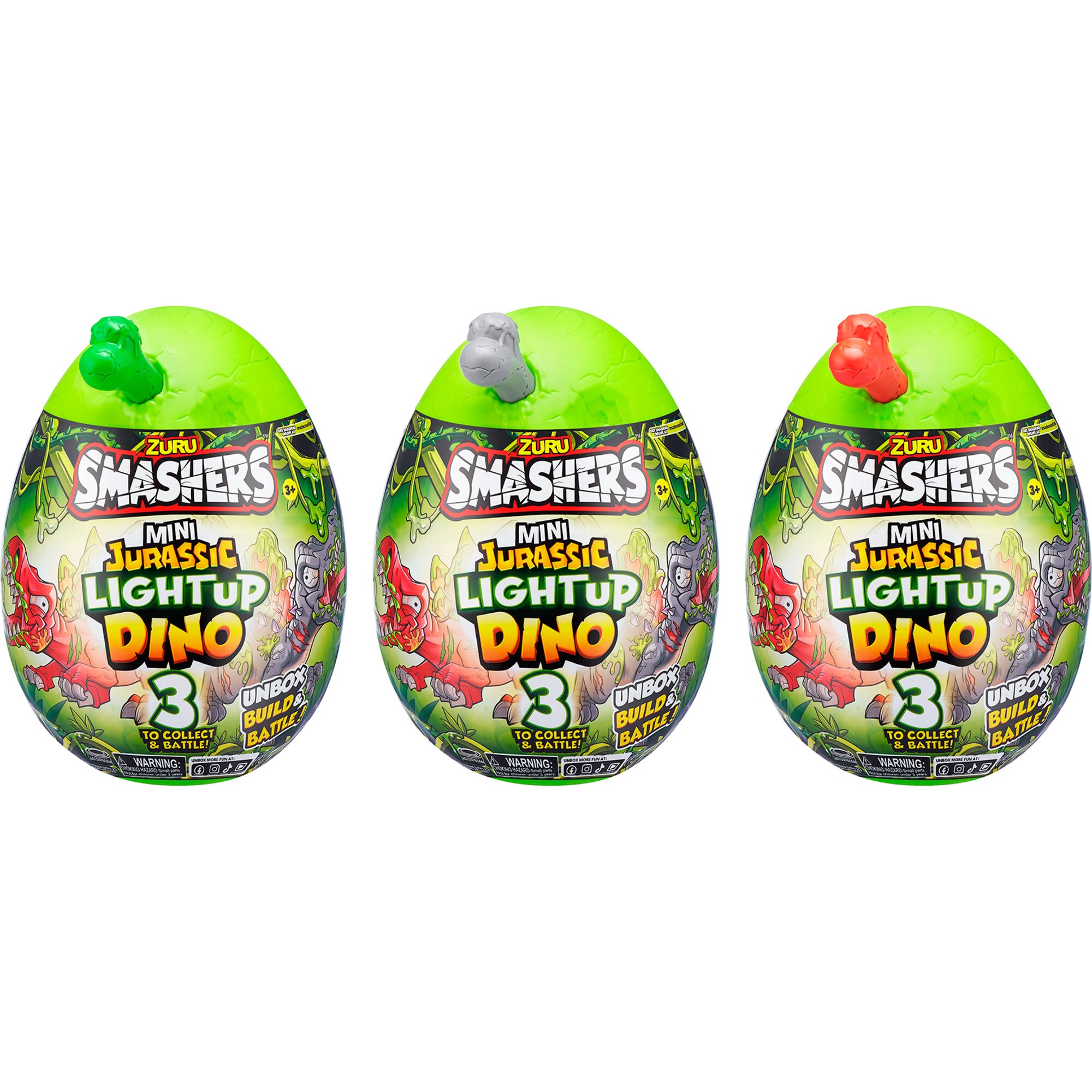 ZURU Spielfigur Smashers - Jurassic Light Up Dino Ei Mini Serie 1