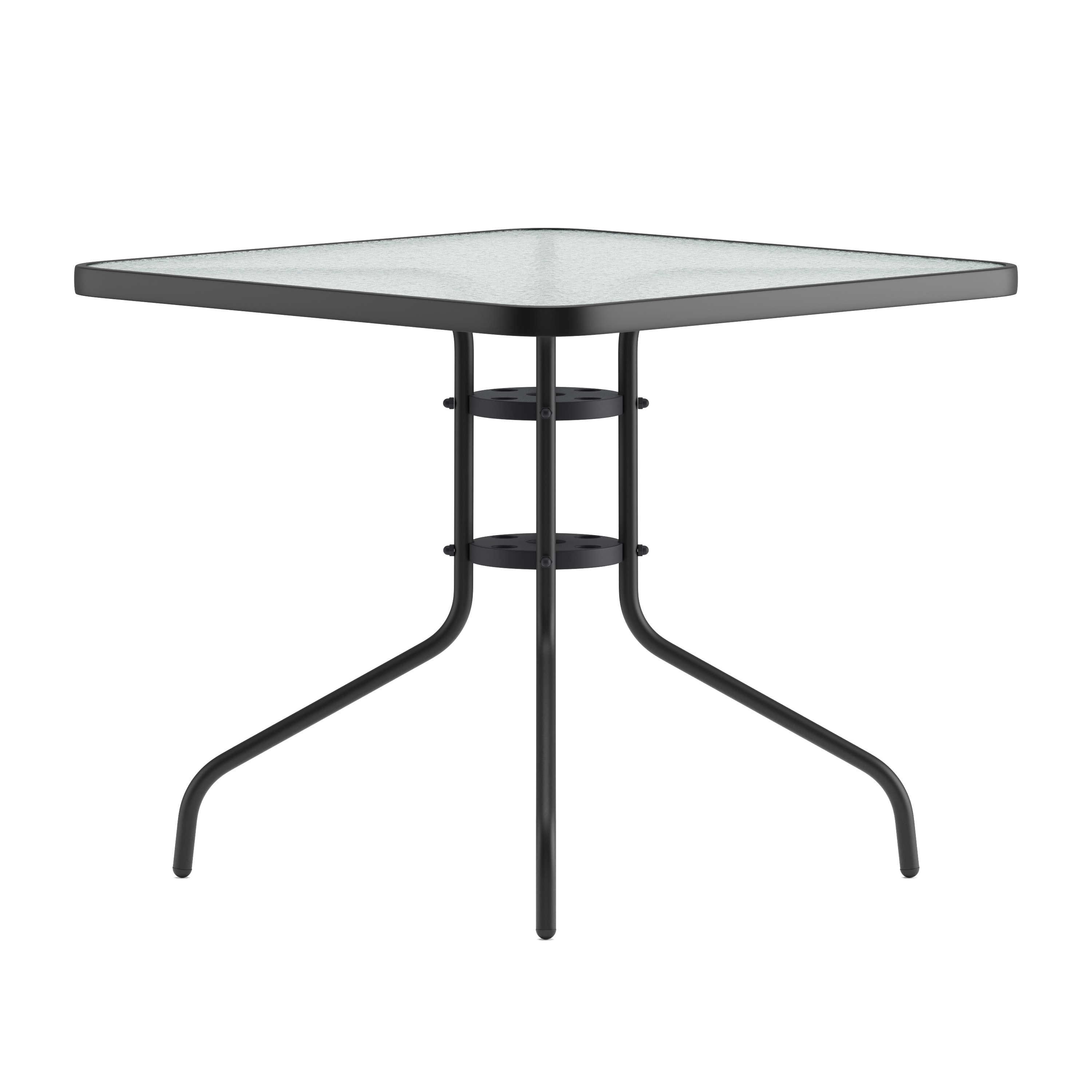 Gartentisch 80 x 80 cm schwarz