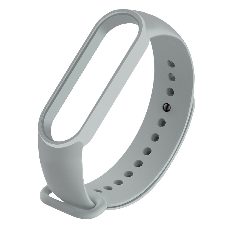 (Gr. S) Xiaomi Mi Band 6 / Mi Band 5 Silikon Sport Armband (Gelenkumfang 150-220mm) - Grau