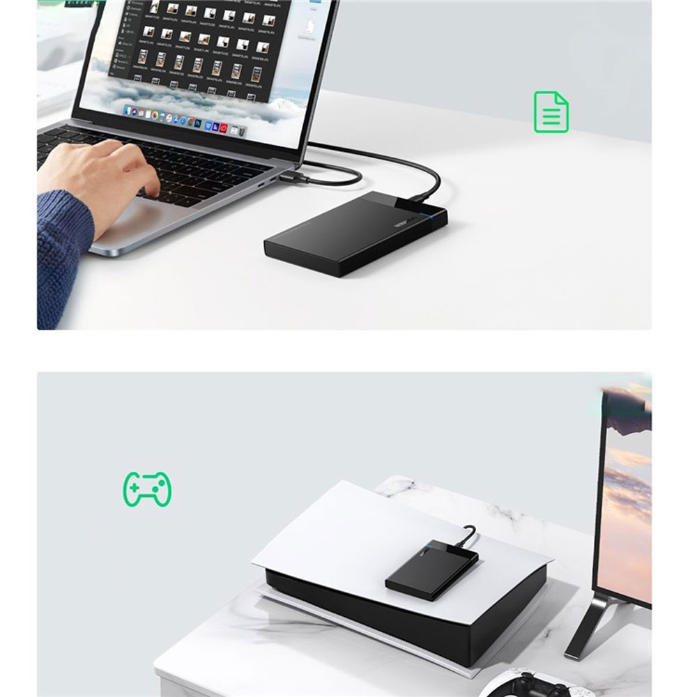 Hard Drive Gehäuse USB C Externes Festplattengehäuse für 2.5