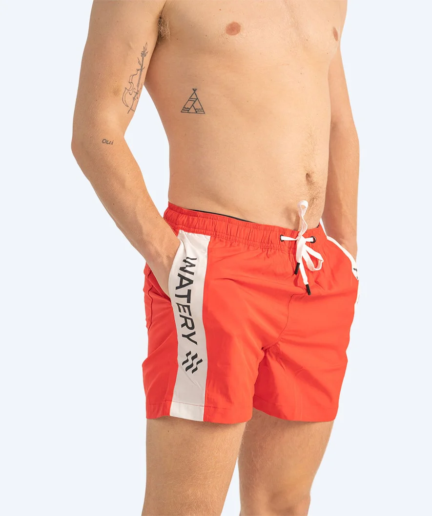 Watery badeshorts til mænd - Signature Eco - Rød