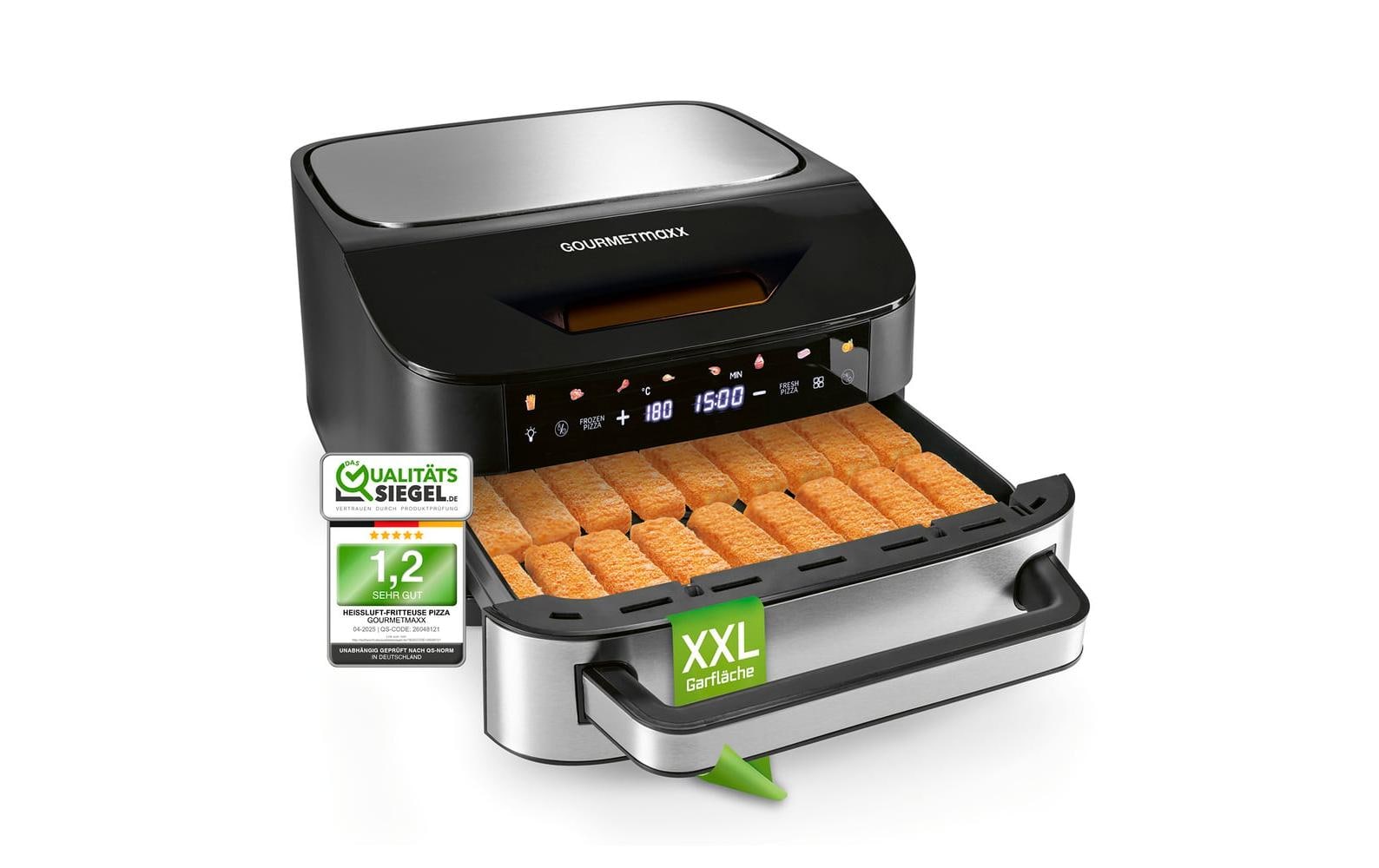 Heissluftfritteuse mit XXL-Garfläche 7 l<br>Heissluftfritteuse für fettarmes Garen
