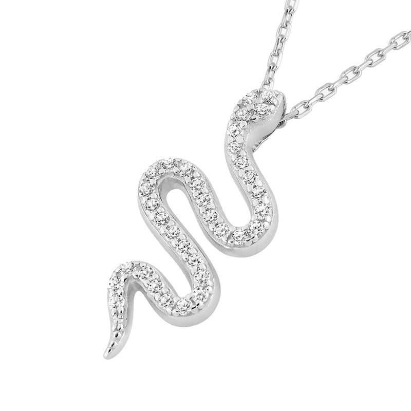 Collier Femme - Oxyde de zirconium - Argent 925 - Longueur : 42 cm