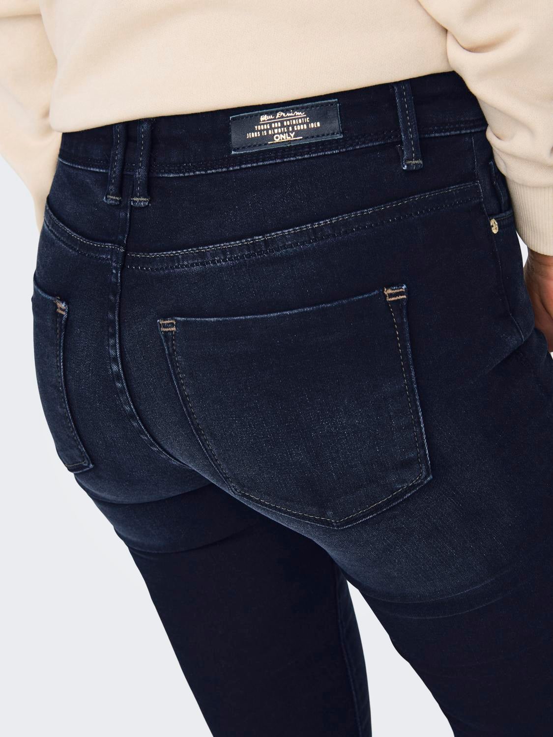 ONLSHAPE Mittlere Taille Skinny Fit Jeans Dark Blue Denim