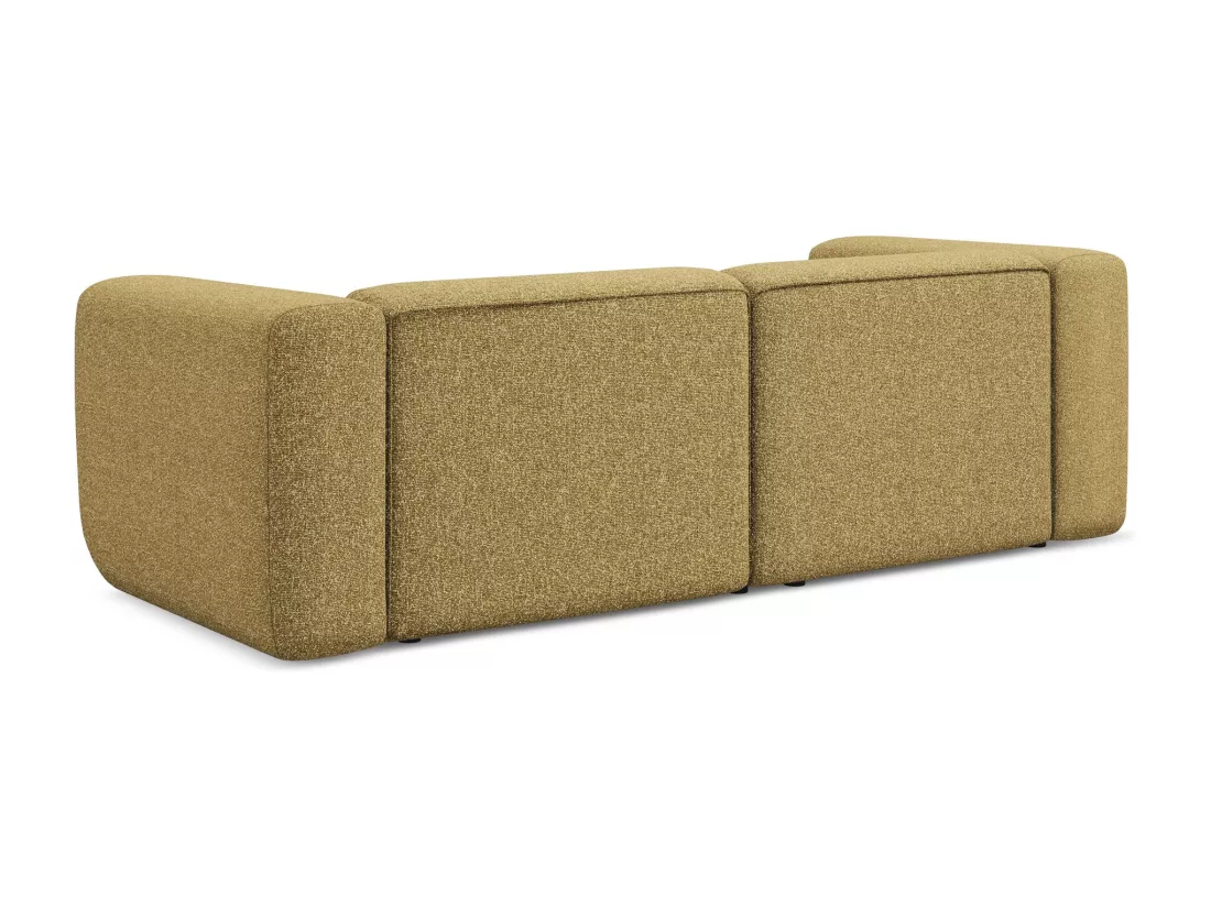 Canapé modulable 3 places en tissu texturé - moutarde - EKAHI