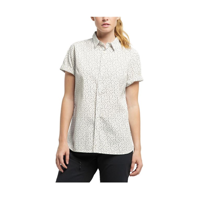 Haglöfs Idun SS Shirt Women Soft White Flower