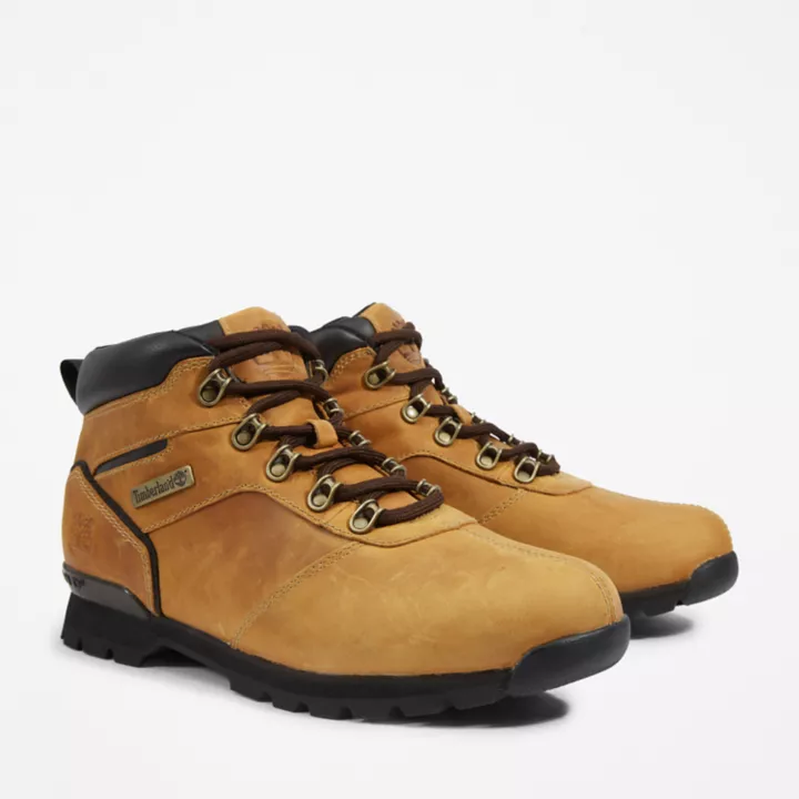 Bota Splitrock Nubuck Mid Hiker Masculina na cor Amarela