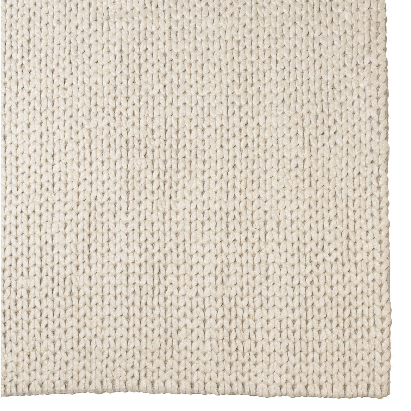 Macabane Tapis en Laine tissée Quentin écru - 230x160 cm