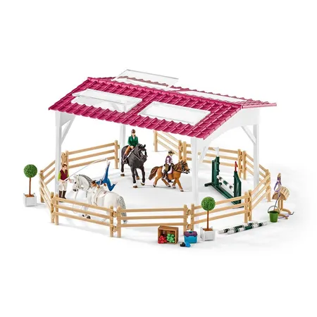 Schleich® 42389 Horse Club Reitschule mit Reiterinnen und Pferden