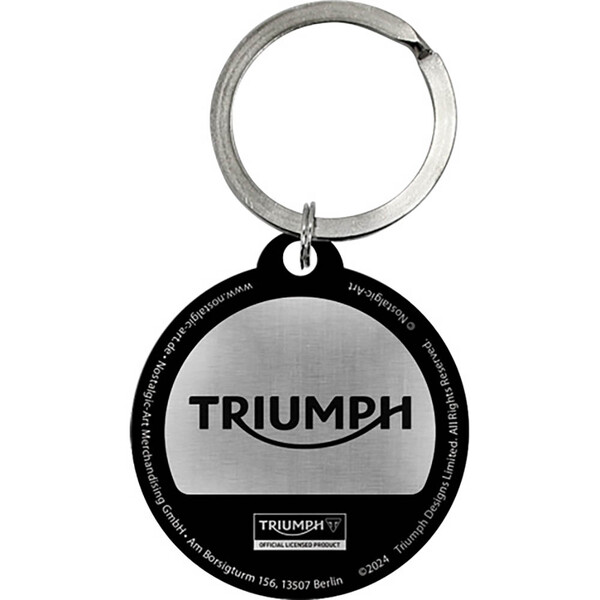 nostalgic art - Porte-clés Triumph - Logo Noir / Gris