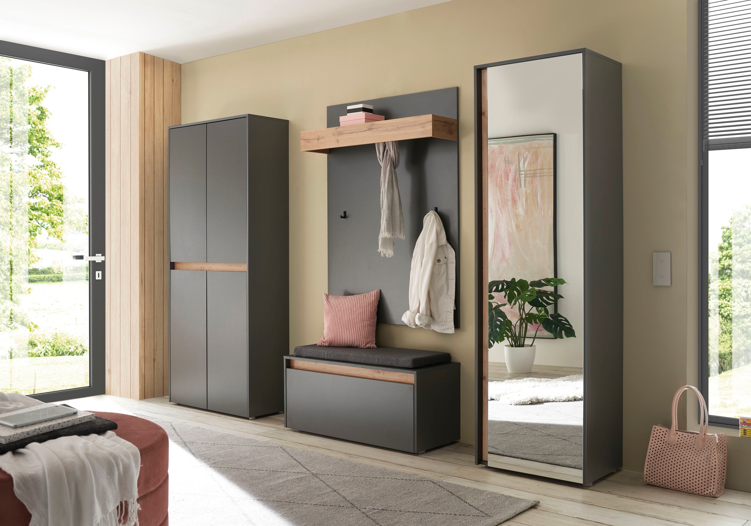 INOSIGN Garderoben-Set »City/Giron, moderne Garderobe, viel Stauraum, ca. 40 Schuhe« Set, 4 Stk. tlg.