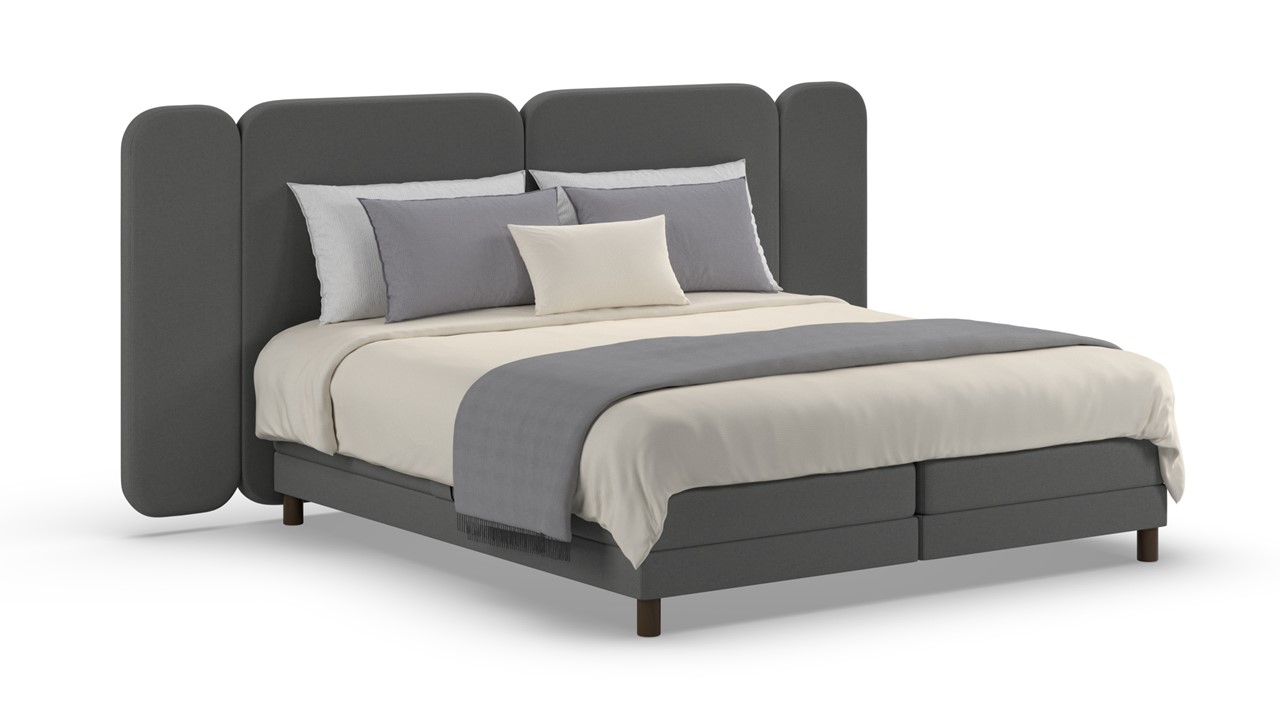 Elektrische boxspring Ridge met Kårlsson Excellence matras - Warm wool anthracite