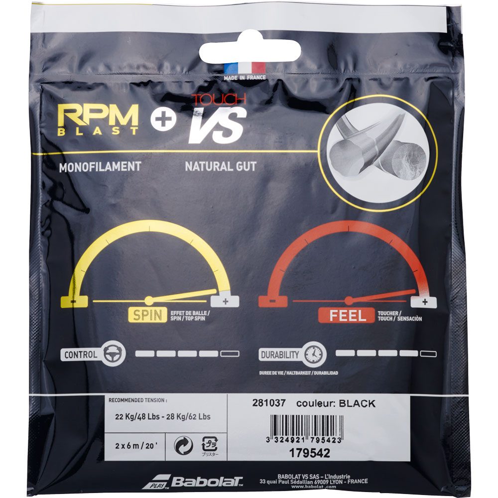 Babolat RPM Blast 125+Touch VS 130 Set Tennissaite schwarz