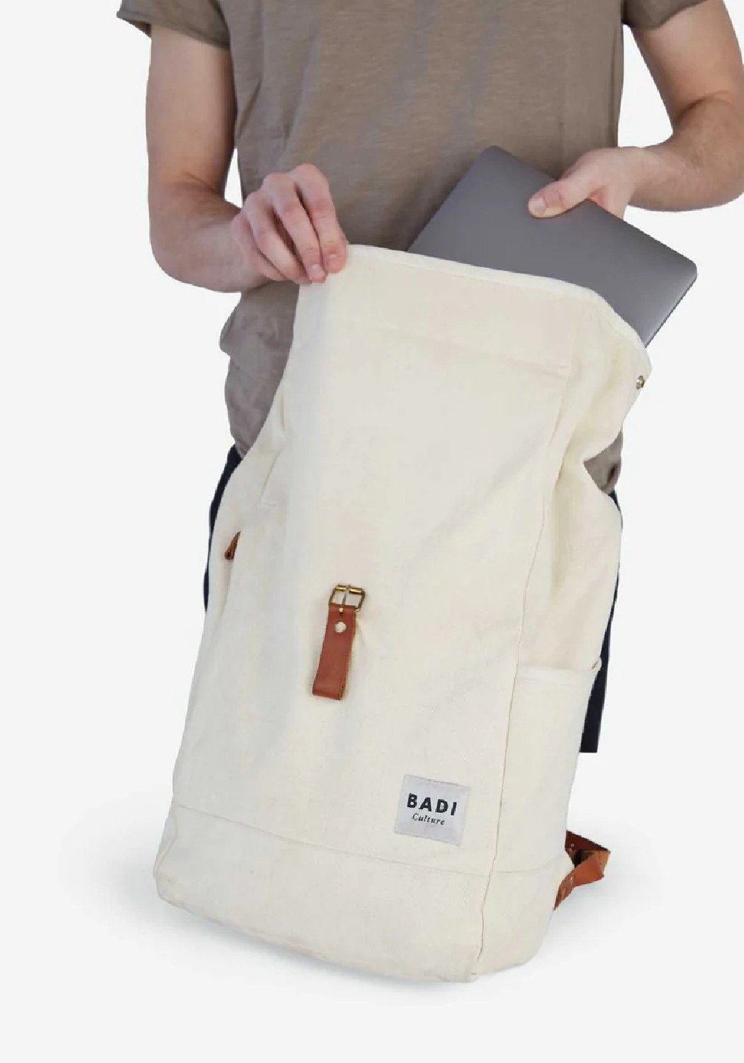 BADI Culture Roll-Over Rucksack Roll-Over Backpack Natural