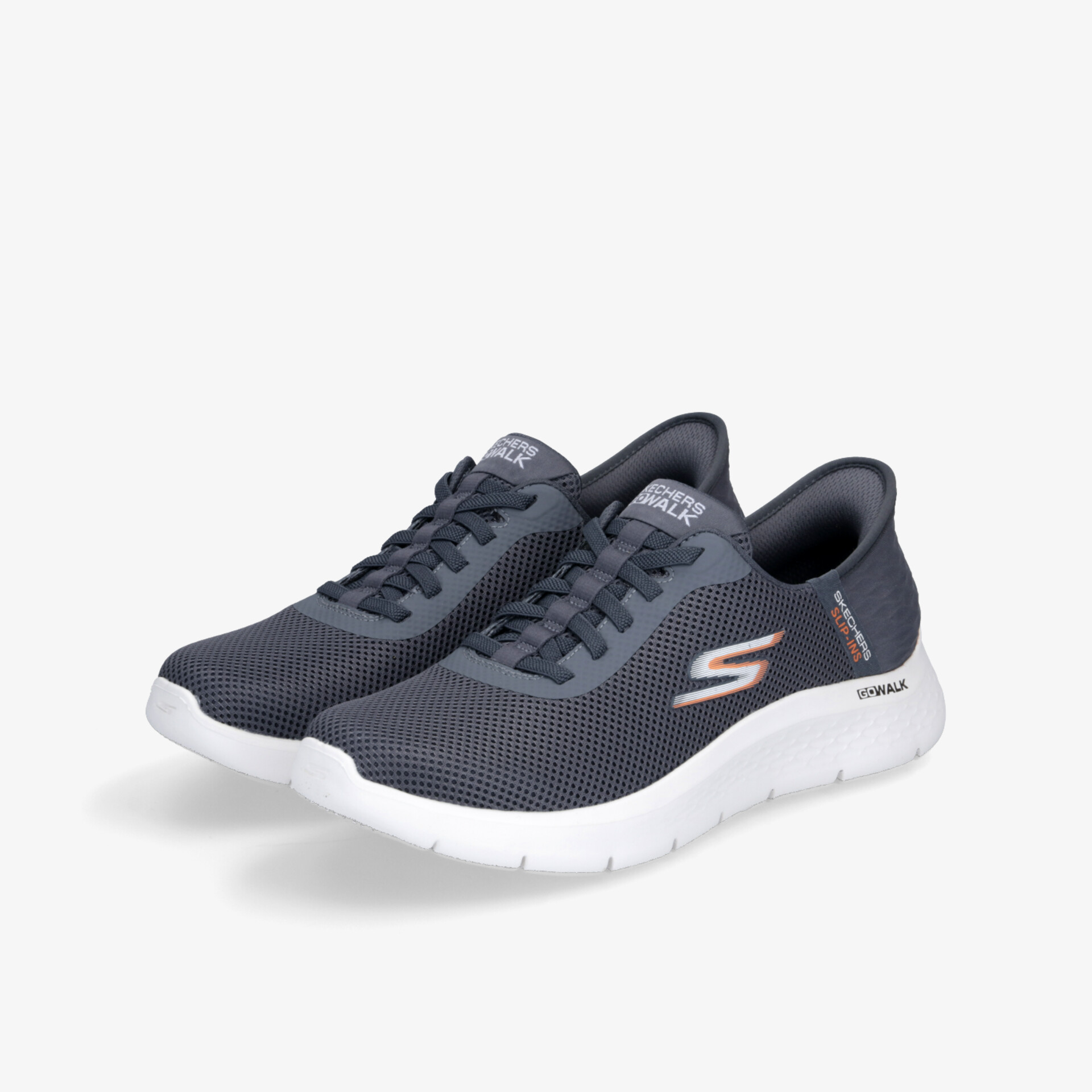SKECHERS GO WALK FLEX HANDS UP Herren Sneaker Low grau