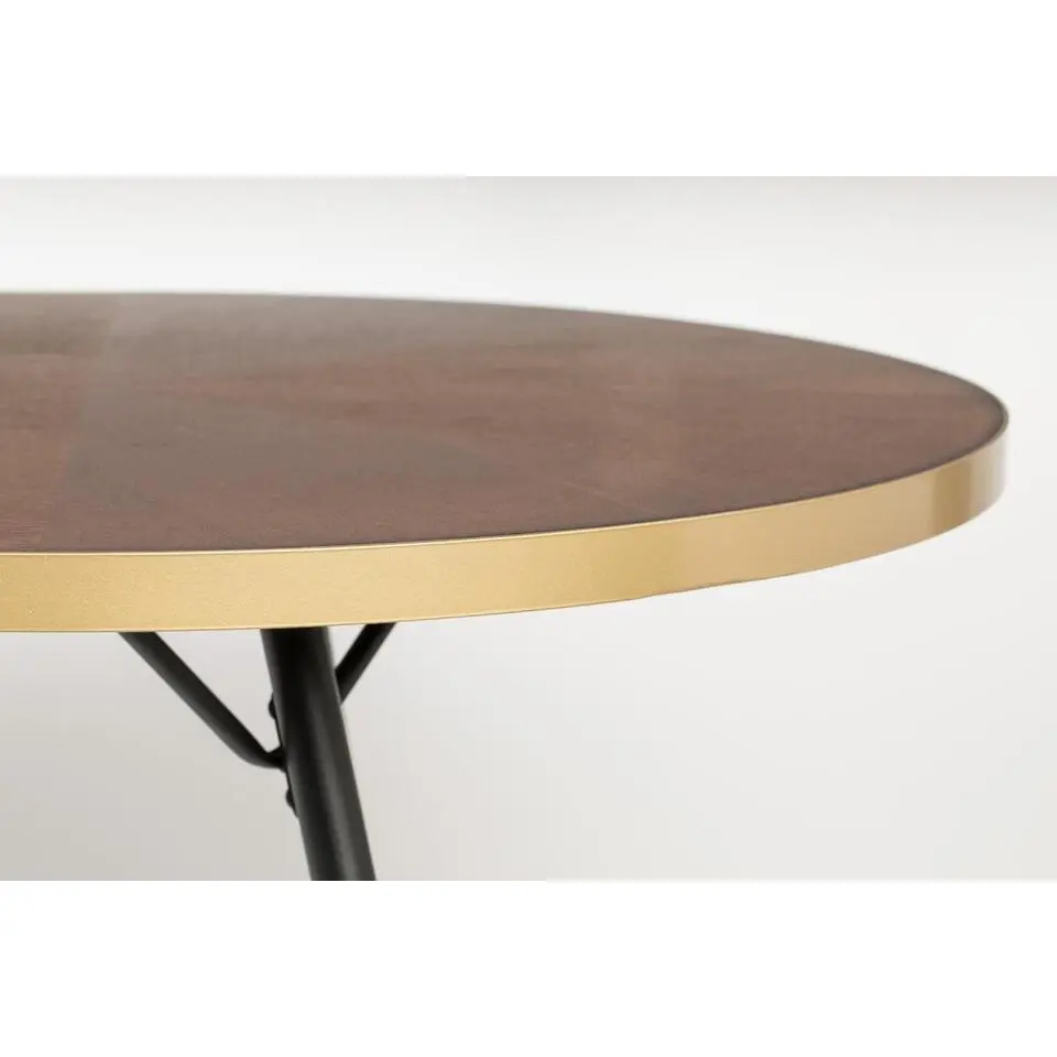 Puur - Lomma eettafel hout 200 cm - bruin/goud