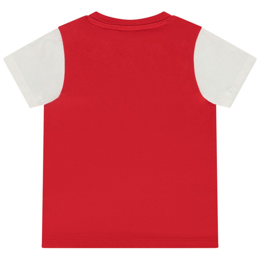 T-shirt manches courtes effet colorblock print Grosminet pour bébé garçon - Ecru