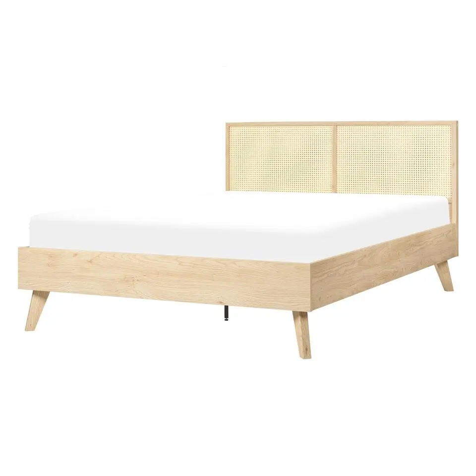 MONPAZIER - Tweepersoonsbed - Lichthout - 140 x 200 cm - Populierhout