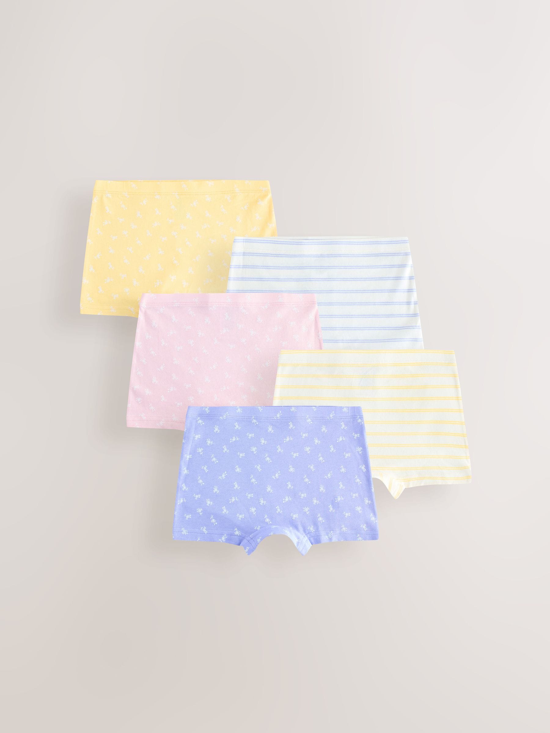 Roze/blauw - Short Briefs 5 Pack (2-16yrs)