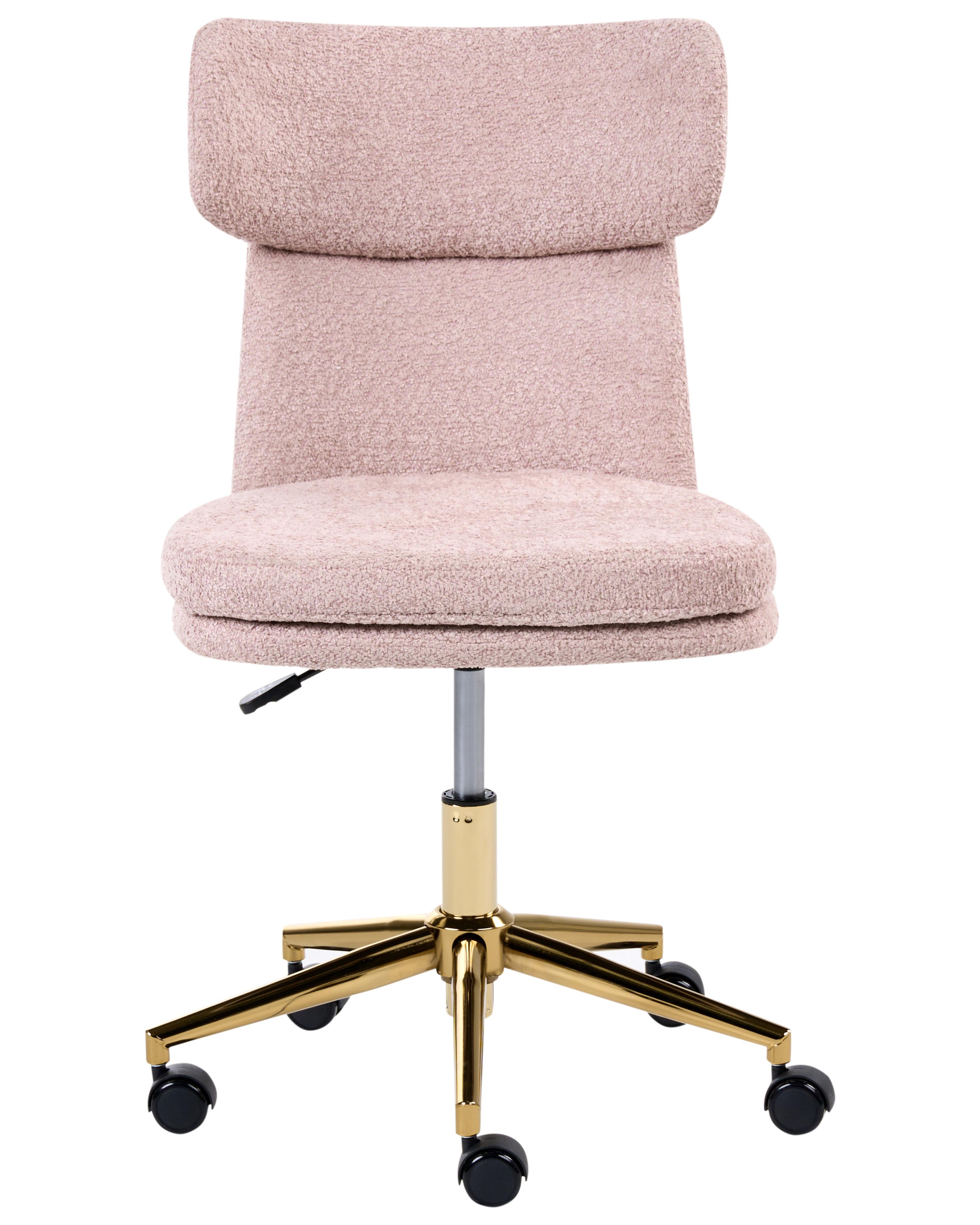 Bureaustoel GRANBY Bouclé Pastelroze
