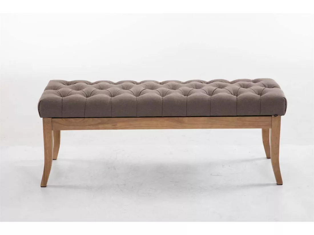 Banquette - Tissu & Bois - Taupe - Ramses