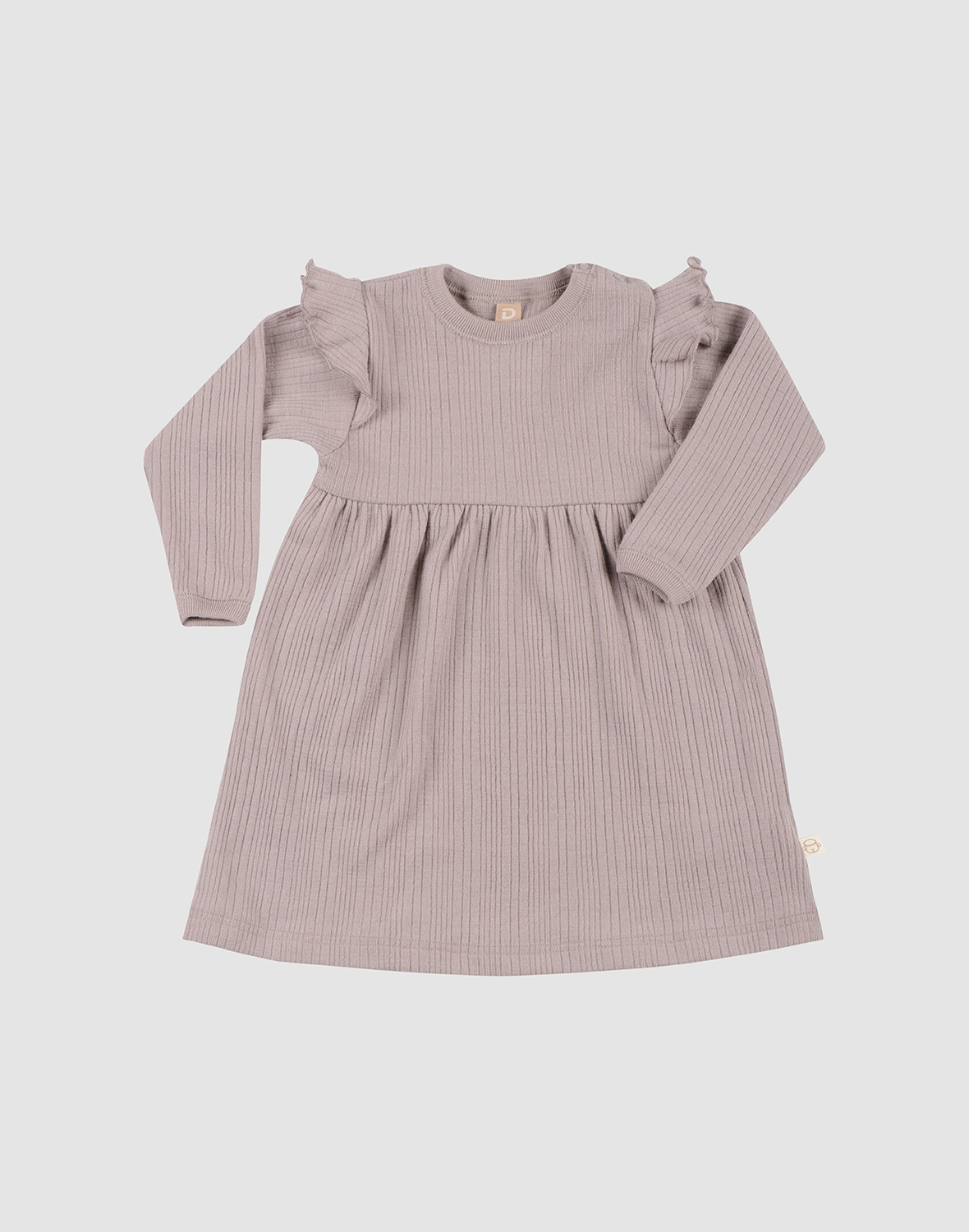Jurk met ruches van merinowol voor baby's