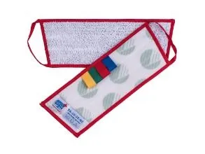 Moppe Velcro Mikro Vision Health Care Mop 40cm Microfiber Svanemærket Hvid Våd,25 pk x 5 stk/krt