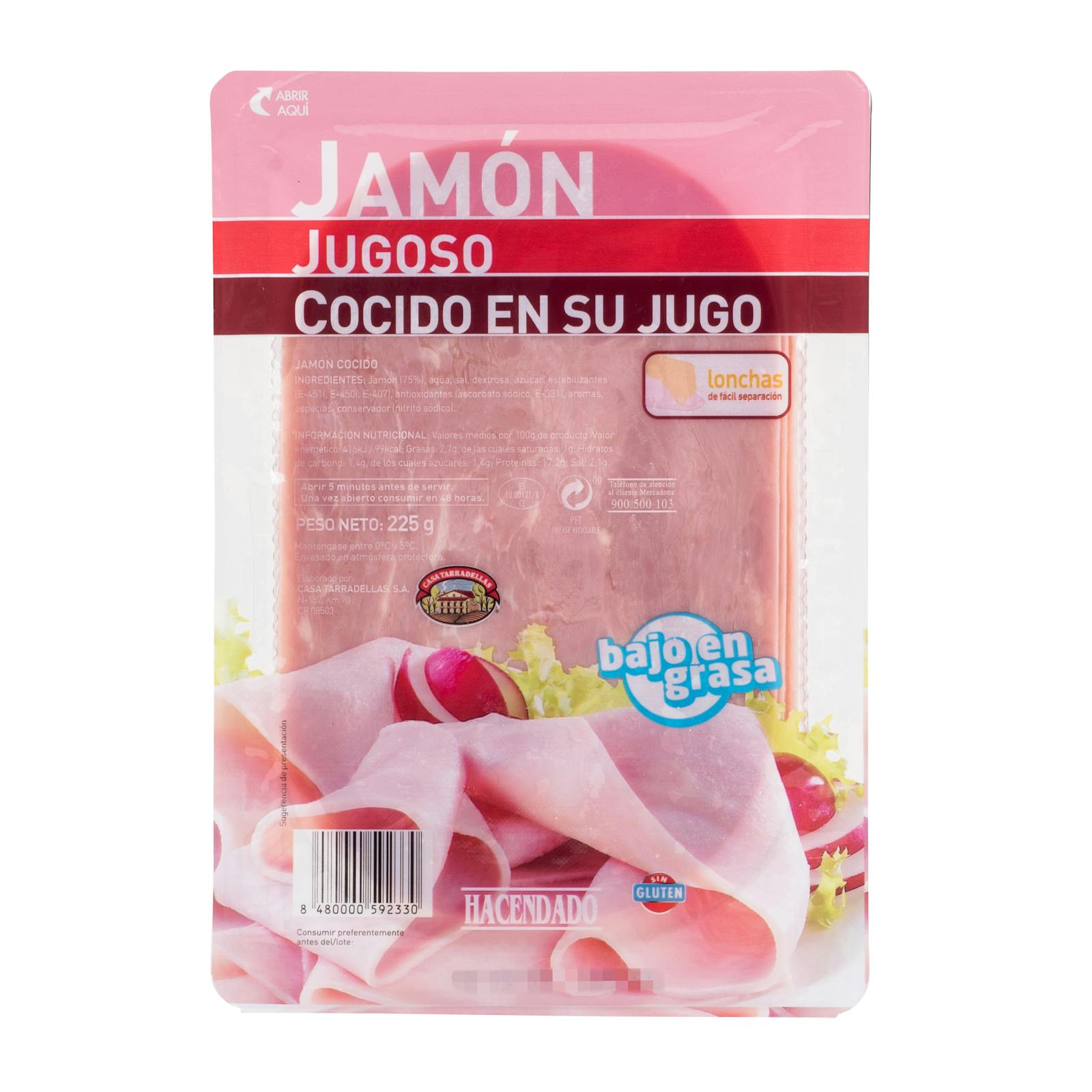 Jambon cuit juteux Hacendado