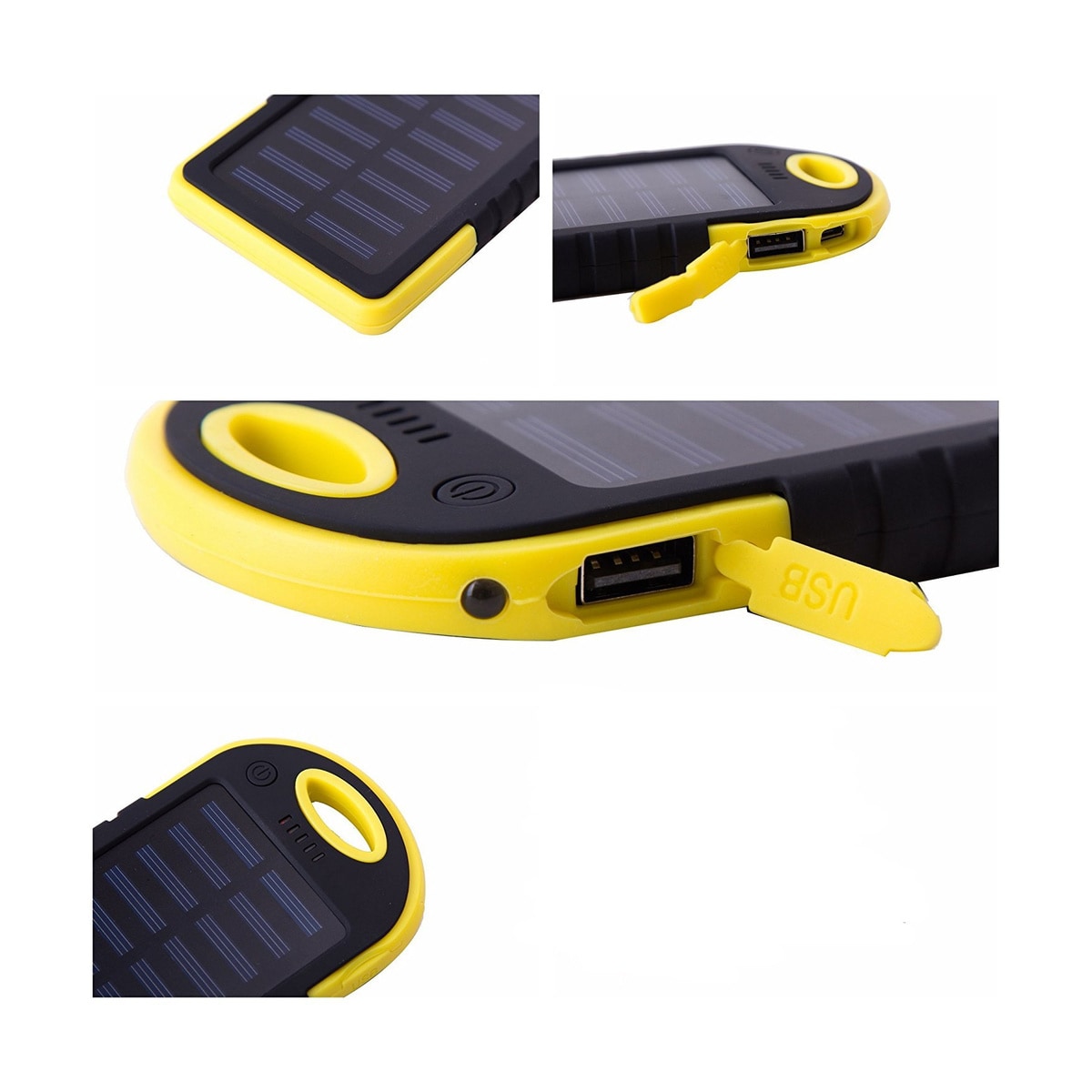 Powerbank 5000 mAh - vannavstøtende - gul