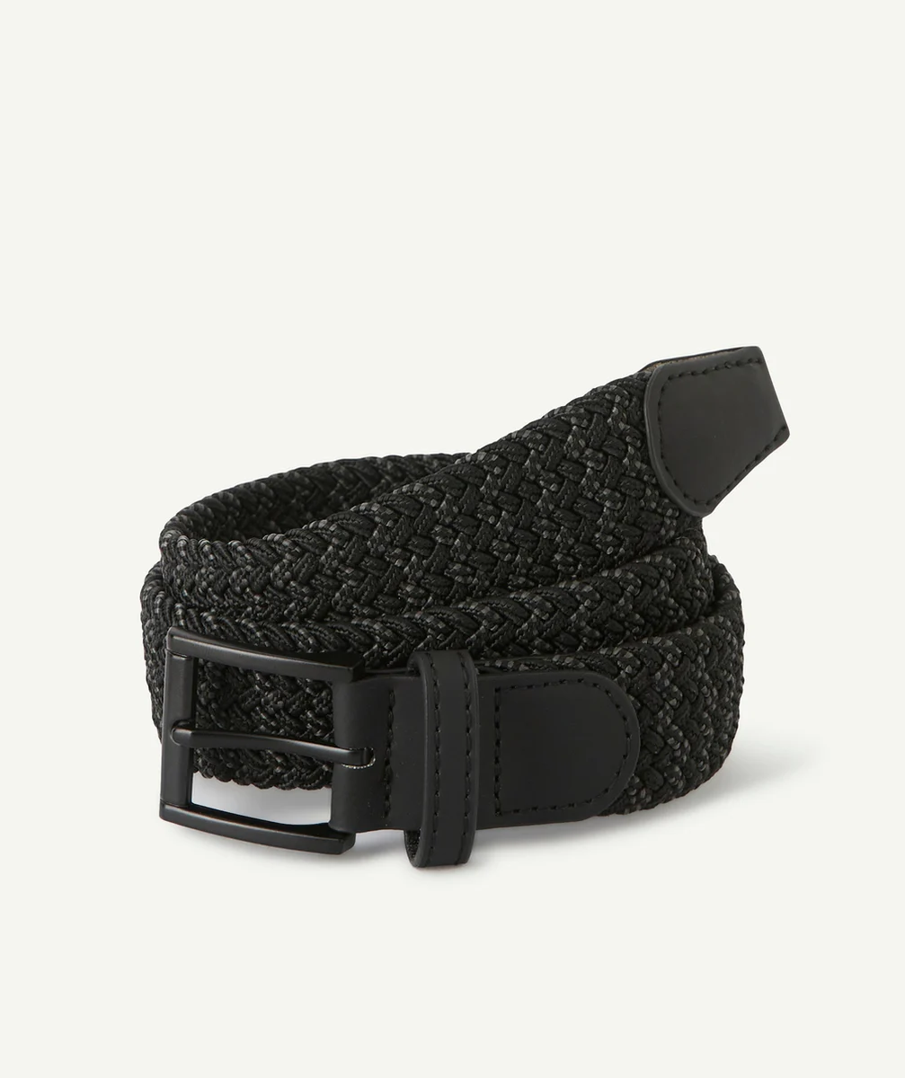 CEINTURE NOIRE ET GRIS FONCÉ GARÇON TRESSÉE