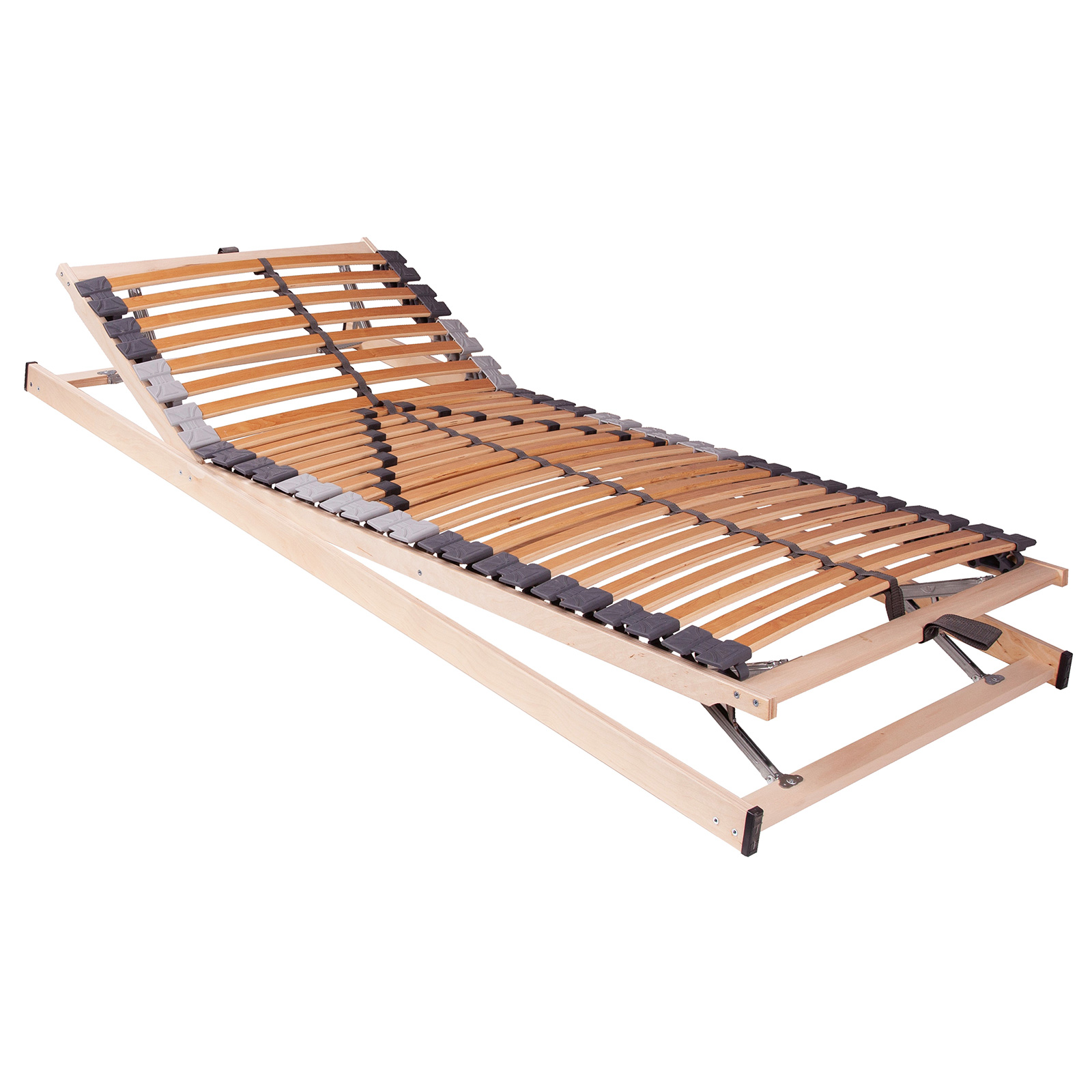 Lattenrahmen XXL DE LUXE - 28 Leisten - Kopf- und Fußteil verstellbar - 90x200 cm