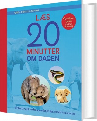 Læs 20 Minutter Om Dagen - Elefanter Og 6 Andre Spændende Dyr, Du Selv Kan Læse Om - Bog