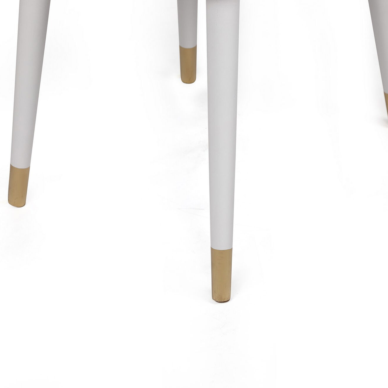 Homitis 2 Chaises Hugo noir/blanc/doré - 50x90x49 cm