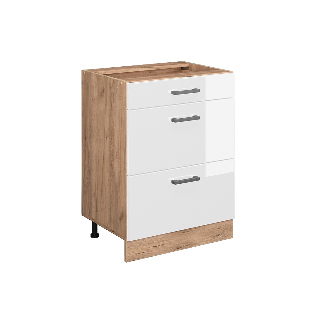 Vicco Schubladenunterschrank Küchenschrank Küchenzeile R-Line 60 cm Eiche Weiß Schublade