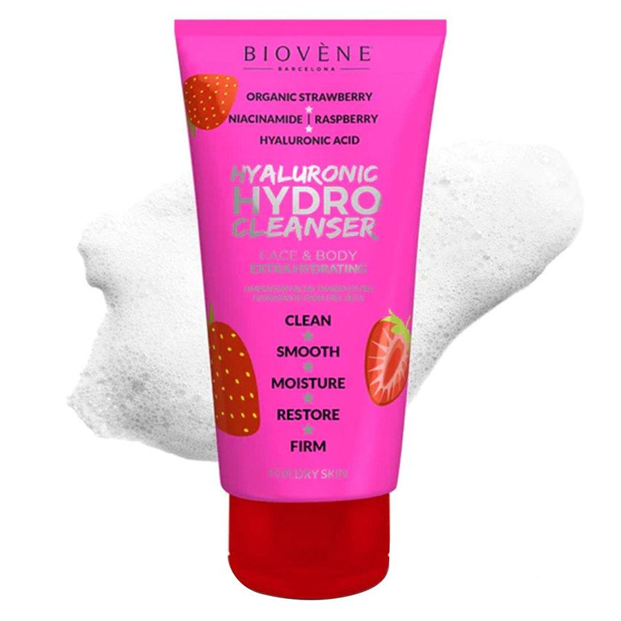 Biovène Hydro Cleanser HA + Organic Strawberry Hydrating Cleanser For Face & Body 200ml