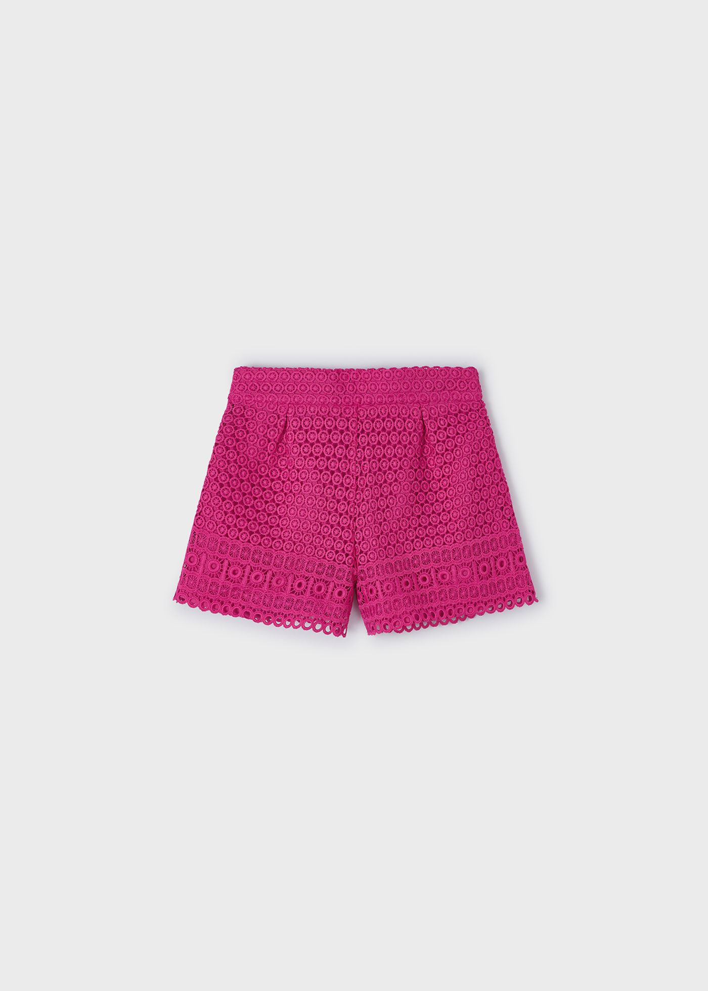 Shorts de guipure feminino, cru