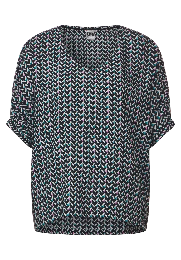 Bluse mit Minimalmuster - meta lilac