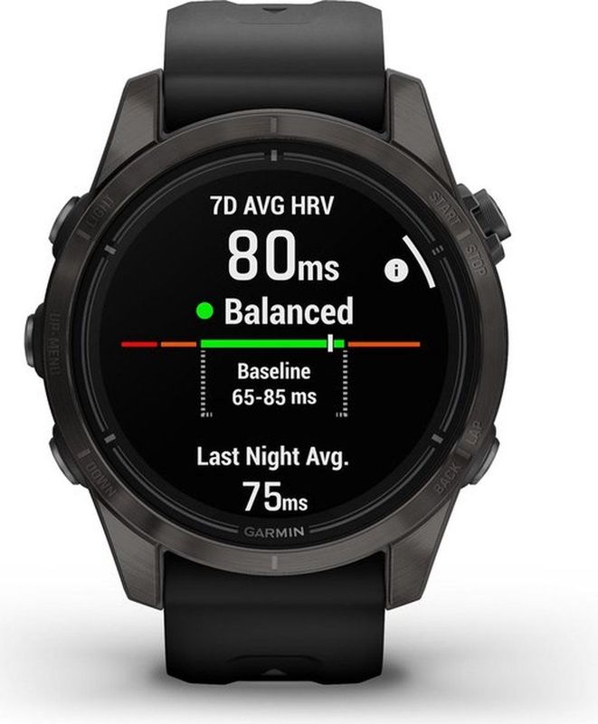 Garmin - Epix Pro Gen 2 Sapphire - Smartwatch - Zwart/Karbon Grijs - Titanium DLC