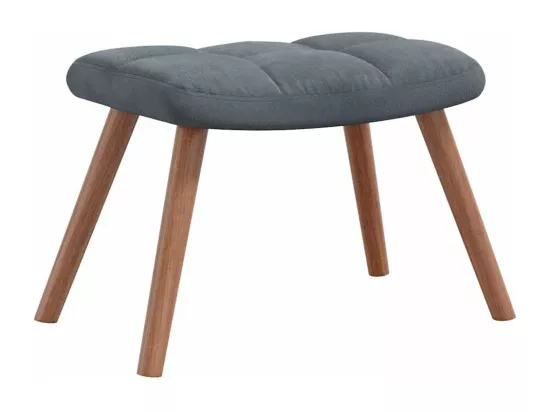 Chaise à bascule avec repose-pied Gris foncé Velours